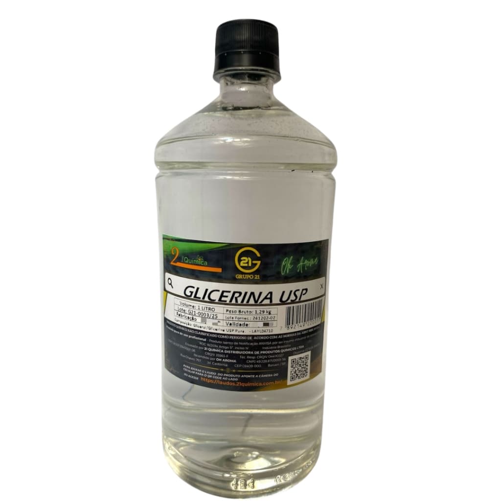 Glicerina Vegetal Usp 1l Pura 100% Cosméticos/farmacêuticos