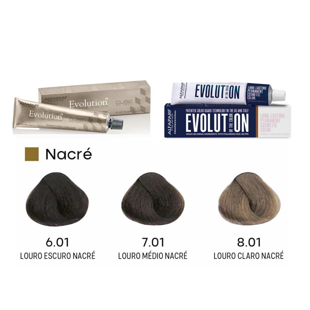 Coloração Alfaparf - (.01) - NACRÉ - Tintura Evolution Of The Color Cube 60g