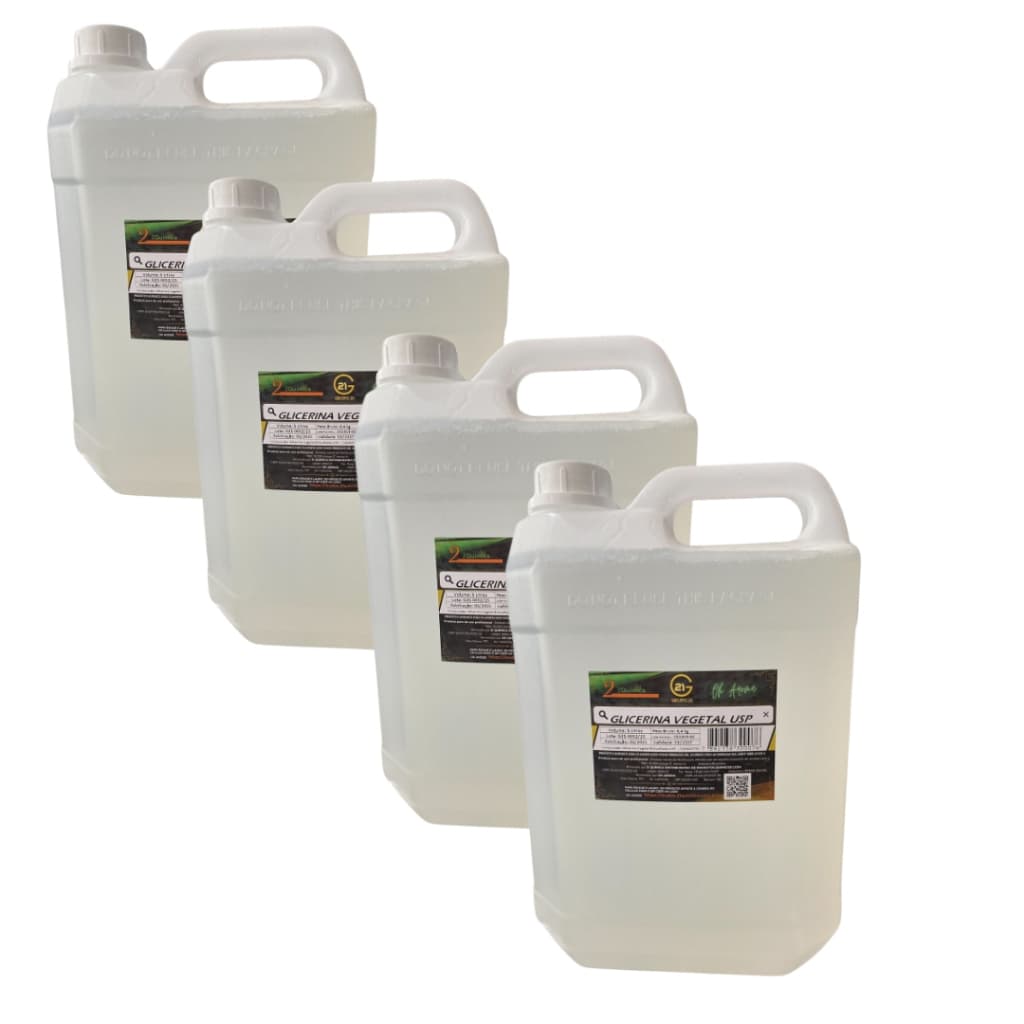Kit Glicerina Vegetal Usp 20 Litros Pura 100% - Alimentícia
