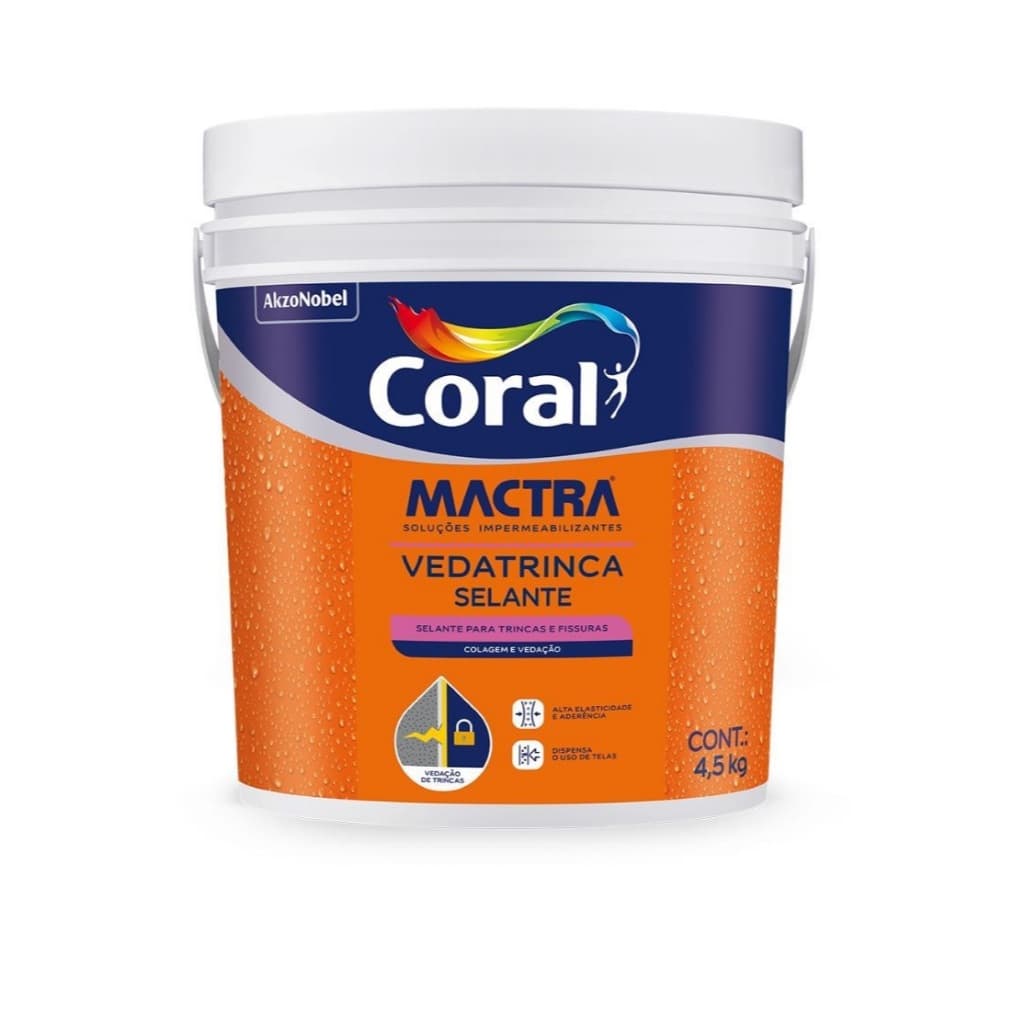 Massa Tapa Veda Trinca Fissura Vedbem Elastica Mactra 4,5kg