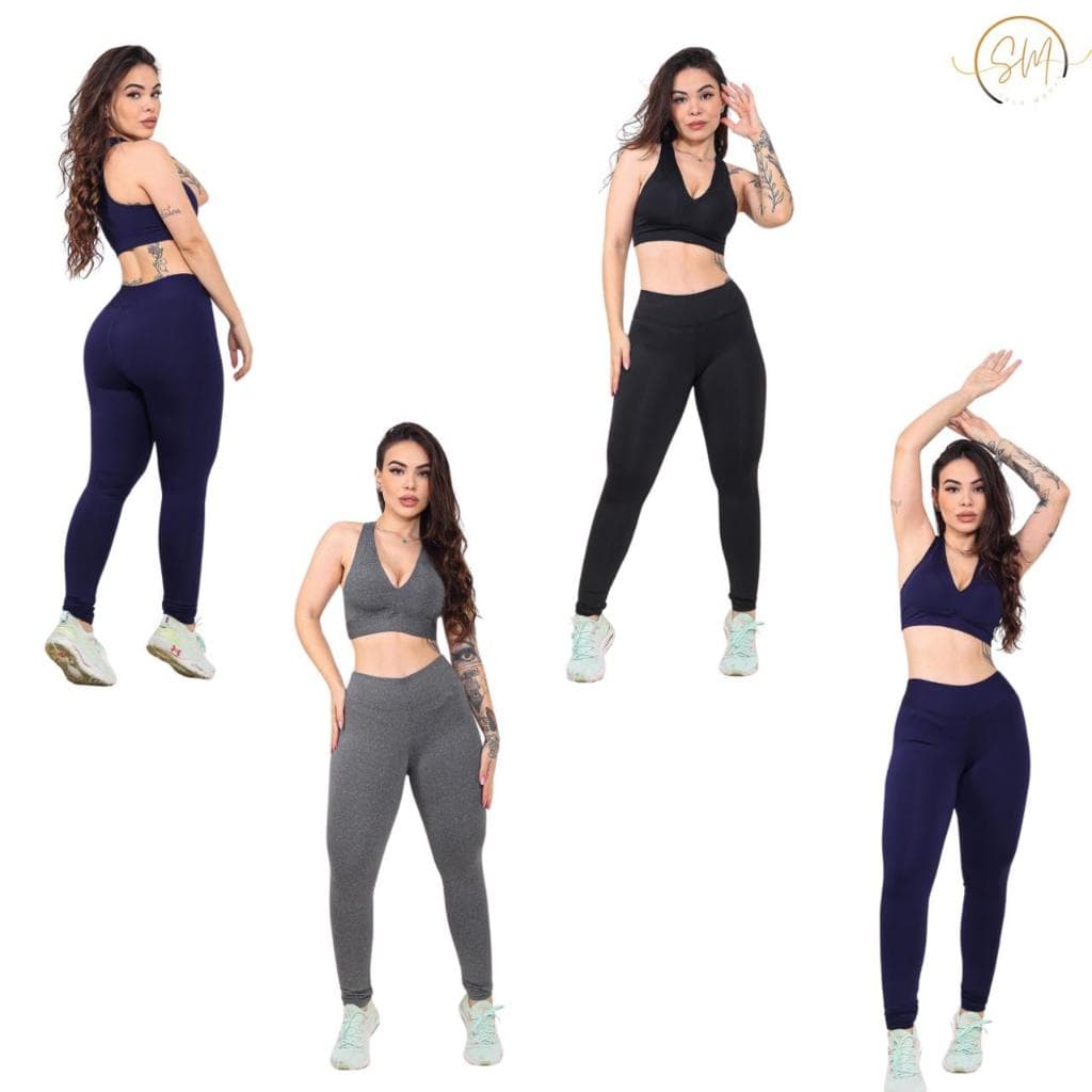 Kit 4 Top Com Bojo Feminino Liso Academia Fitness