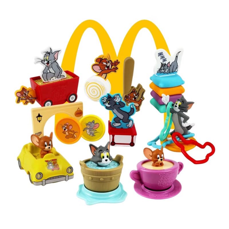 Tom e Jerry Mc Lanche Feliz - Original Bonecos Lacrados - 2025, 85 anos, anos 90, Brinquedo McDonalds