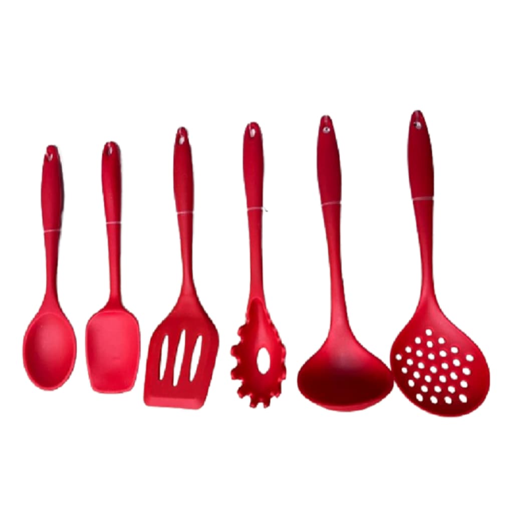 Kit 6 Utensílios De Cozinha De Silicone