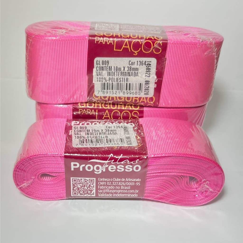Gorgurão para laços Rosa (1364) 10mx38mm