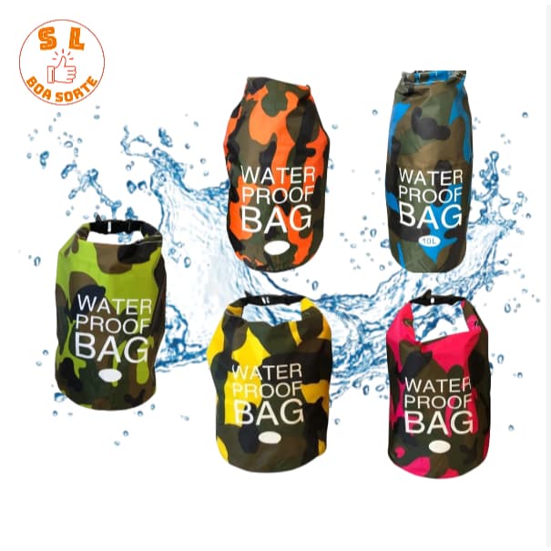 Bolsa Sacola Mergulho Mochila Waterproof 5L 10L Camuflado Ciclismo Acampamento Impermeável