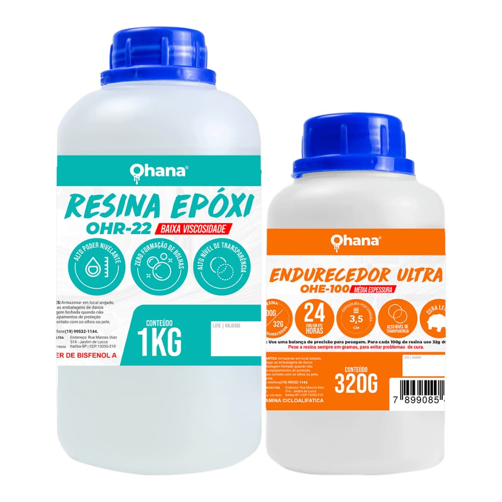 Resina Epóxi Média Espessura  Ohana 1,32kg