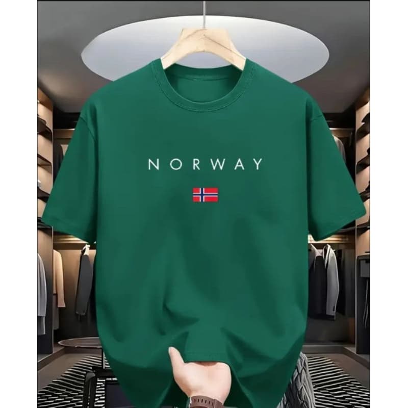 Camisa Camiseta Estampa NORWAY Lançamento Premium Confortável Estilosa Gola Redonda Em Várias Cores 100% Algodão