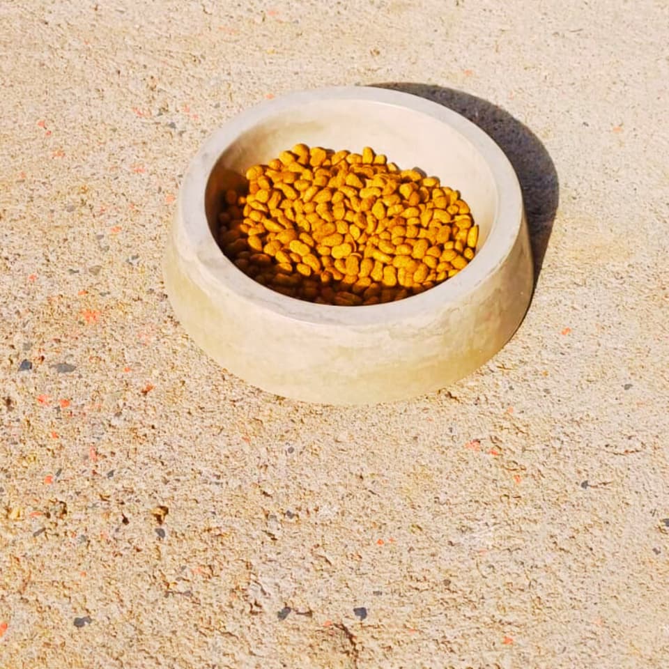 Potes Comedouro Pet Cimento Granitina Artesanal Pesado Para cachorros pets gatos