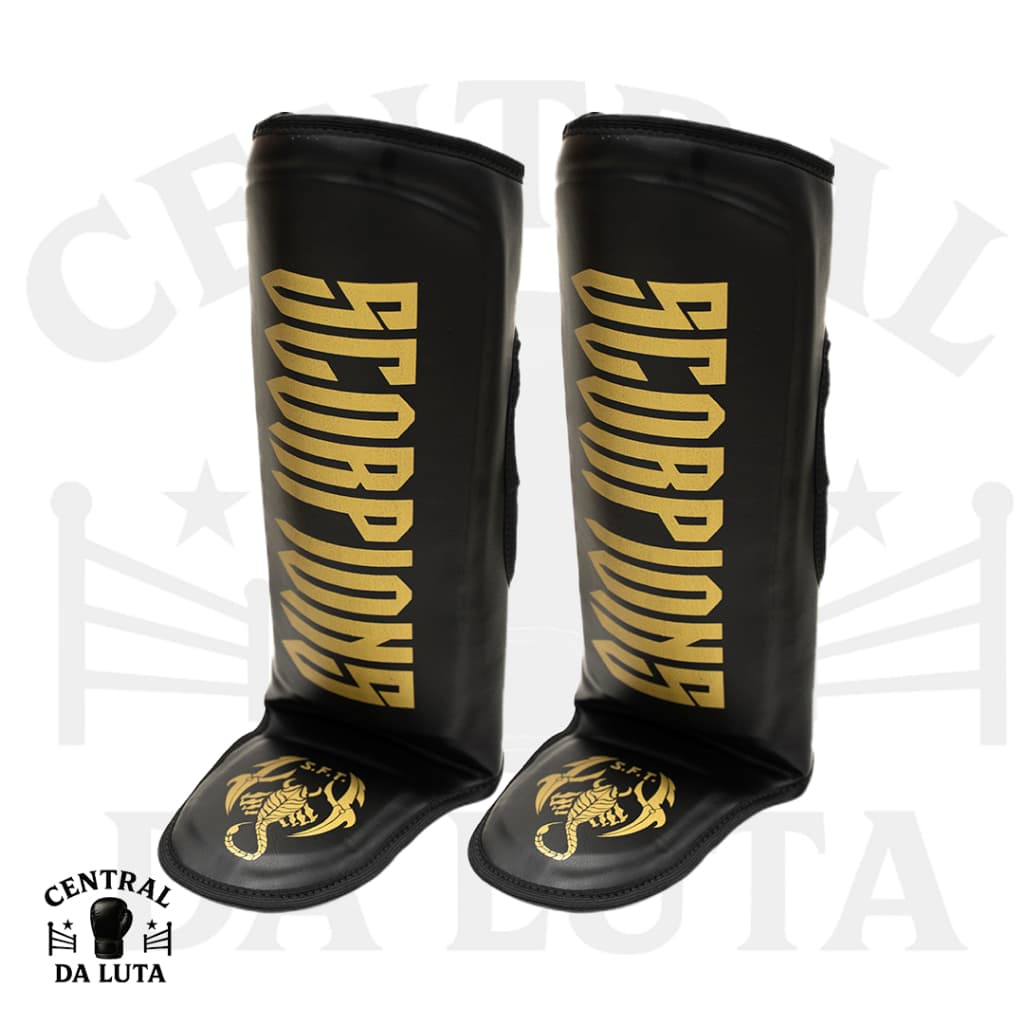 Caneleira Premium Dourada Muay Thai / Boxe / Kickboxing – Adulto