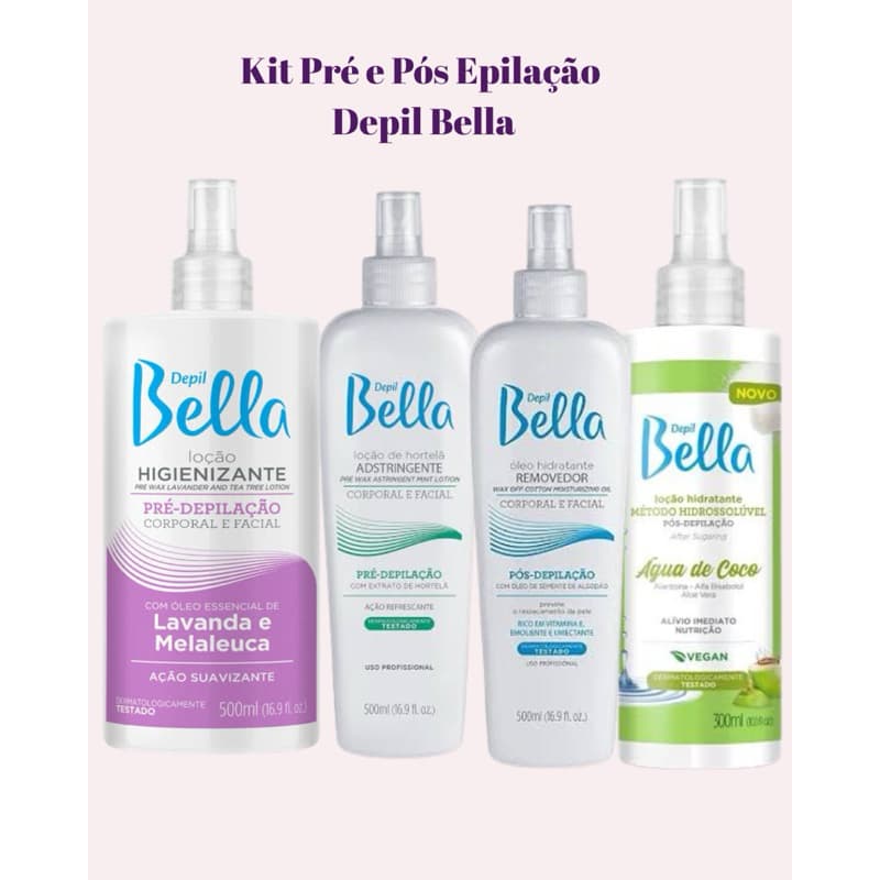 KIT PRÉ E PÓS EPILAÇÃO DEPIL BELLA