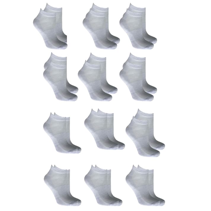 Kit 12 Pares de Meia  Masculino  Soquete Cano Curto Branco, Tamanho 40- 46