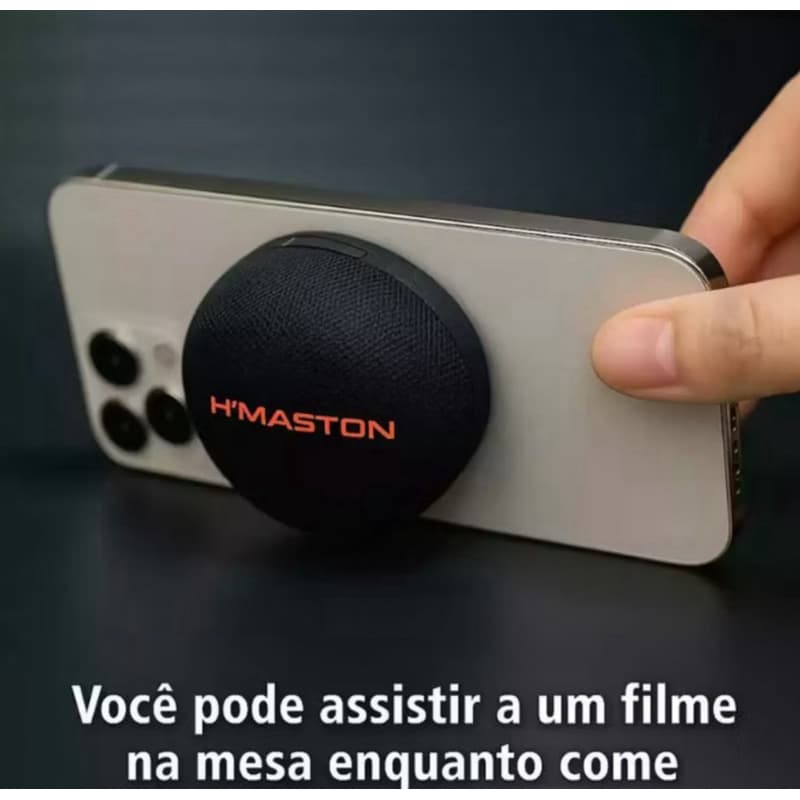 CAIXA DE SOM SEM FIO PARA CELULAR 15W PORTÁTIL BASE MAGNÉTICA SOM POTENTE - AM55 HMASTON