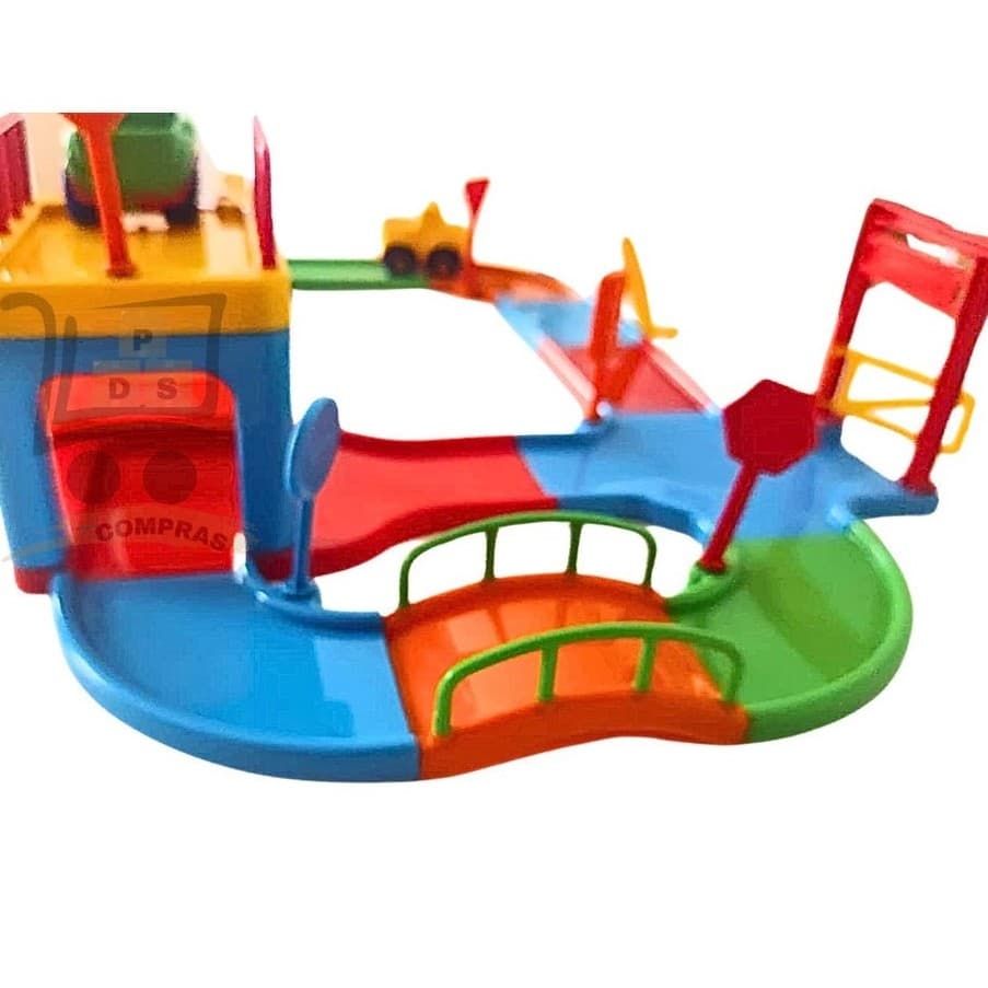 Pista De Carrinho Infantil Baby Animal Divplast Com 2 Carrinhos Brinquedo Compativel Com Hot Wheels