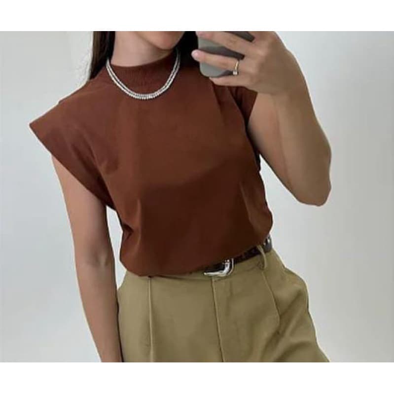 T-SHIRT MALHA GOLA ALTA MUSCLE TEE