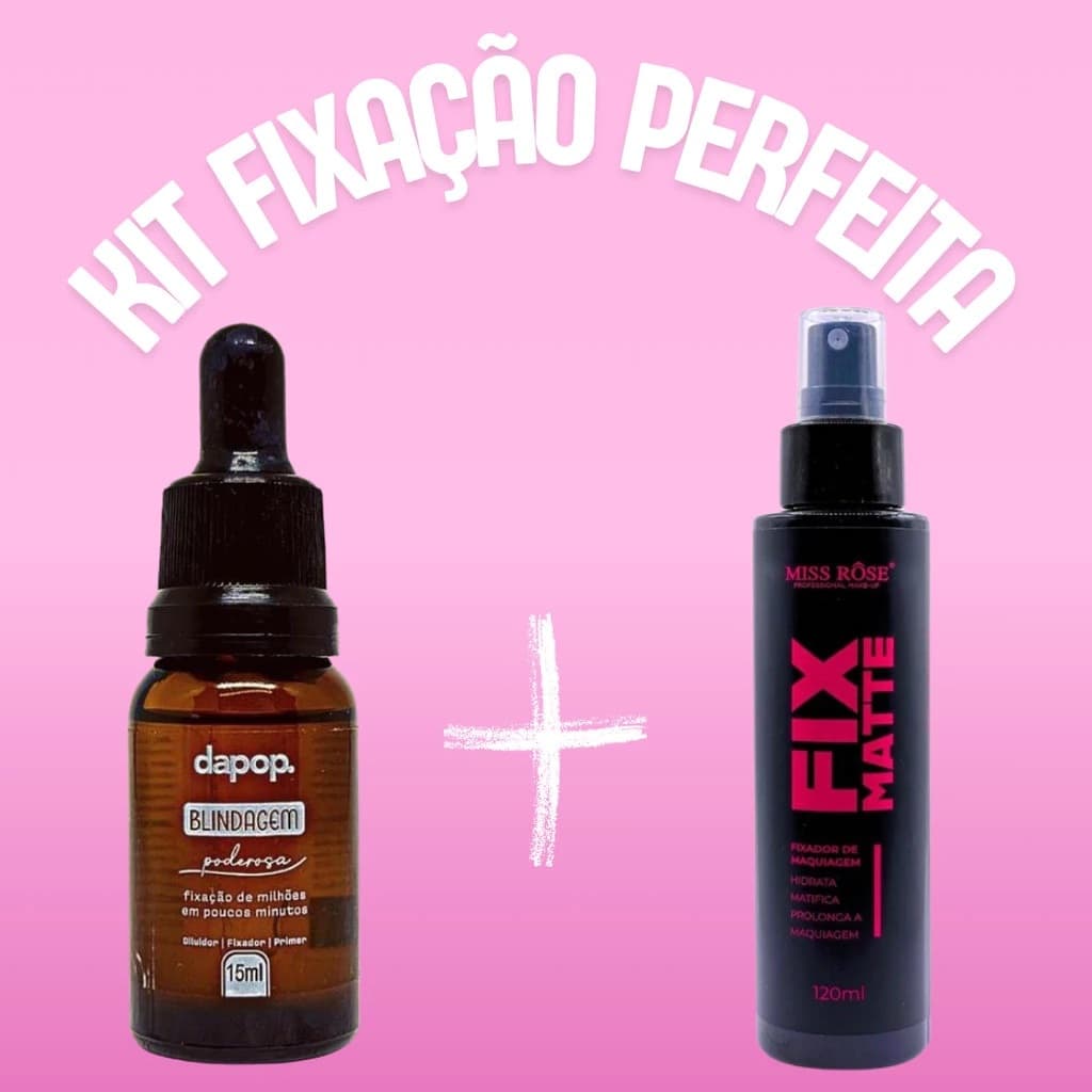 Kit Bruma Fixadora Maquiagem Matte + Blindagem Poderosa Primer Dapop