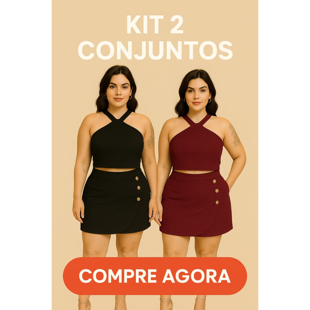 Kit 2 Conjuntos Plus Size G1 Baladinha - Perfeito para Festas e Looks Casuais!