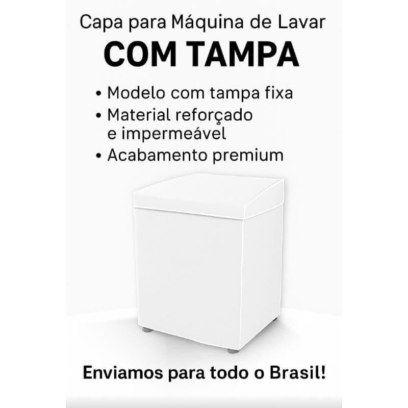 Capa Máquina de Lavar Roupa Impermeável com Tampa P M G – Proteção contra Poeira e Água