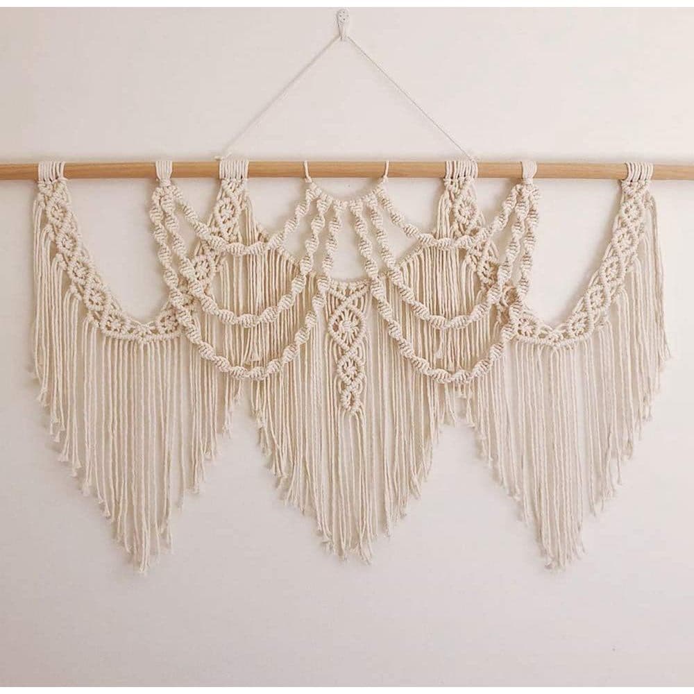 Painel horizonte ,  painel de macrame 120cm artesanal