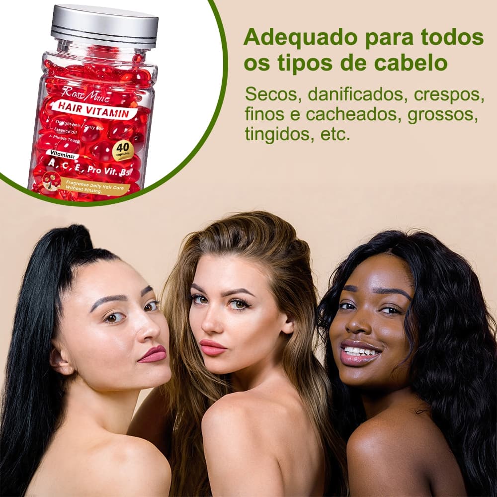 Essence de cuidados com o cabelo -40 cápsulas - lavagem livre - vitamina - condicionador de cabelo masculino e feminino