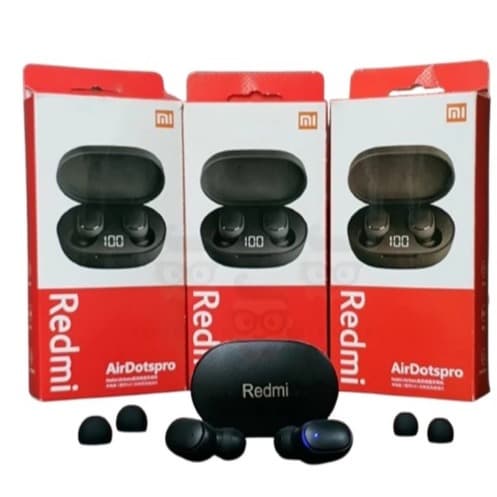 Fone De Ouvido Bluetooth Sem Fio Redmi Air DotsPro Xiomi com Display E6s 5.1 Tws Preto