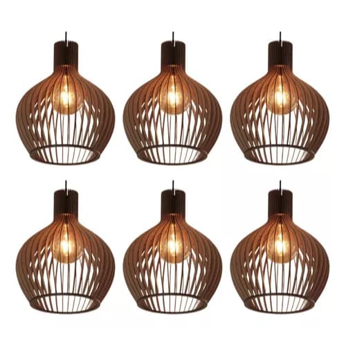6 LUMINARIA COM FIO COMPLETO