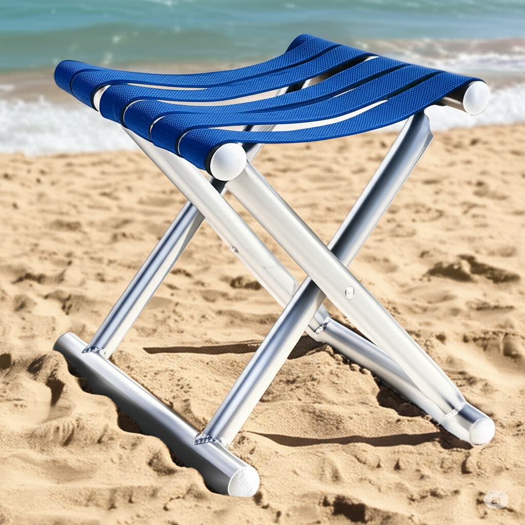 Banqueta Banquinho Dobrável Pesca Camping Praia Alumínio