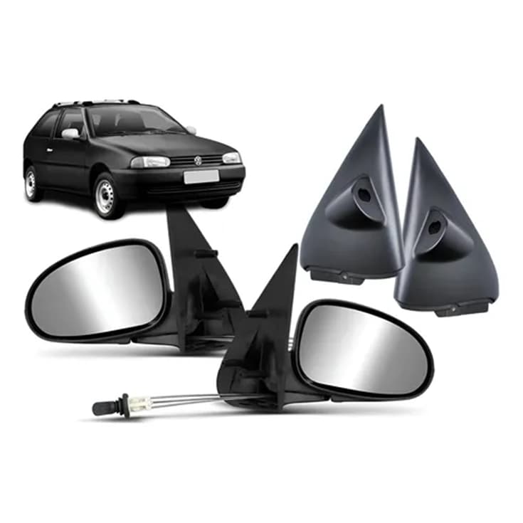 Par Retrovisor Gol Special Parati G2 + Acabamentos 2 Portas