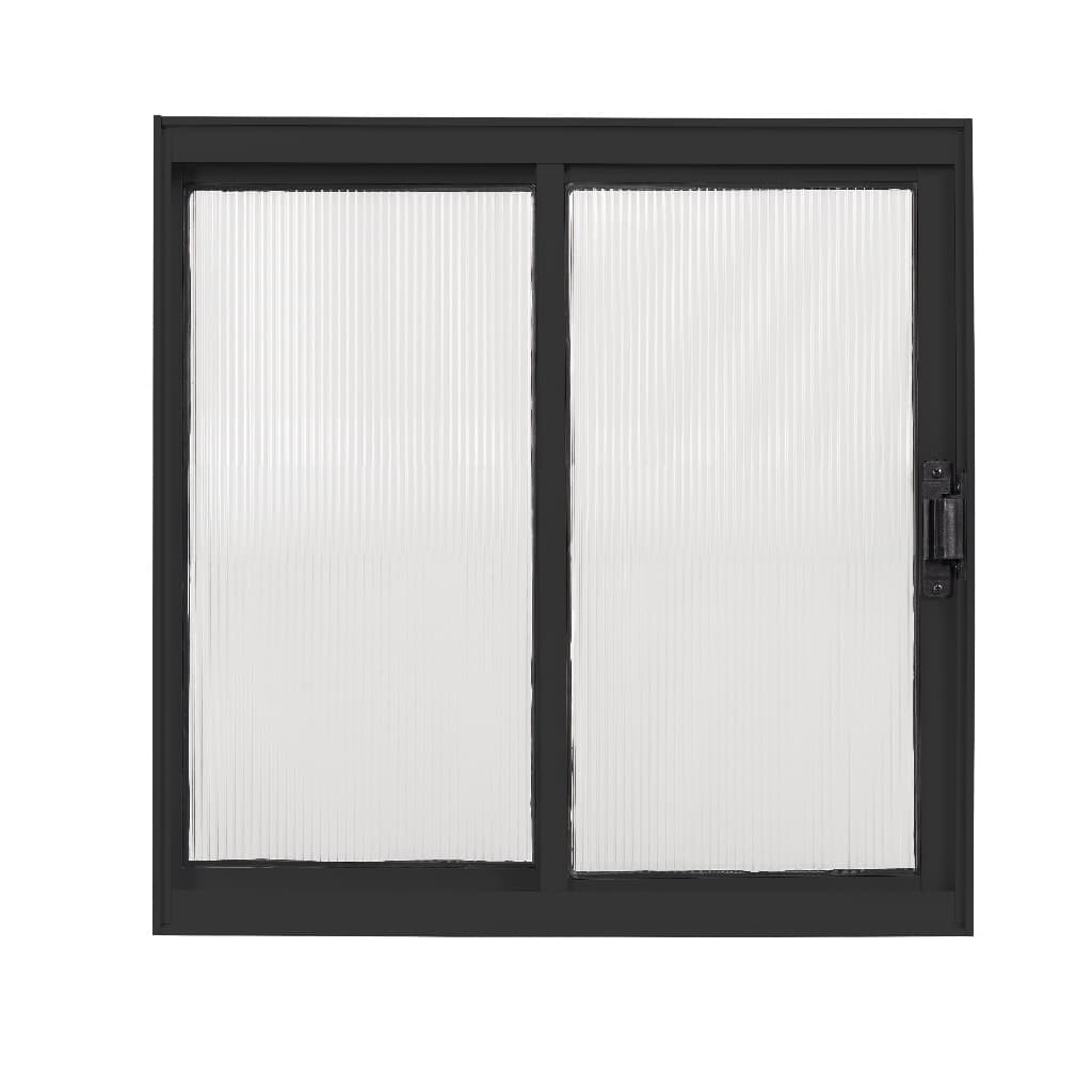 Janela 2 Folhas De Correr 80 x 80 Em Aluminio E Policarbonato