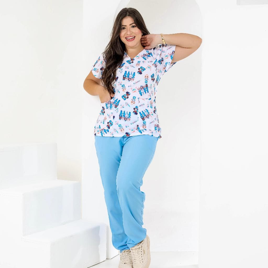Pijama cirúrgico Estampado -Scrub Enfermagem Medicina.