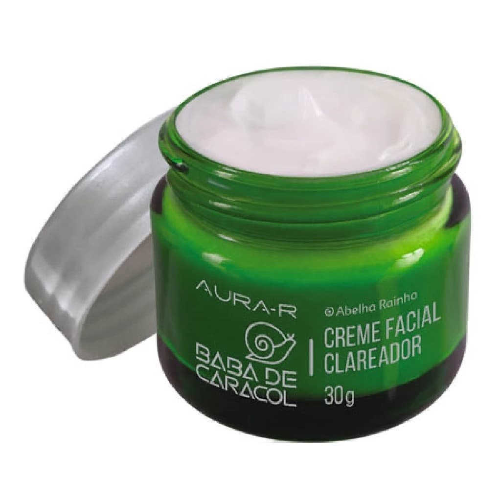 Creme Facial Clareador Baba De Caracol Aura-R 30g Abelha Rainha