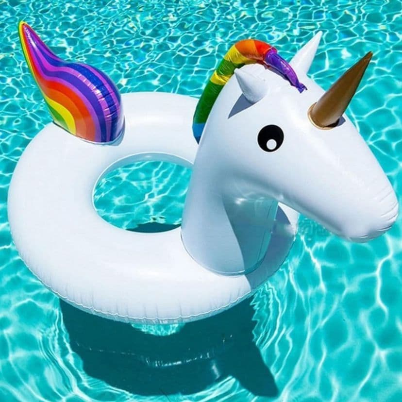 Boia Cintura Circular REDONDA Inflável FORMATO UNICORNIO Piscina Rosa LUXO PISCINA PRAIA DIVERSÃO AQUÁTICA RESISTENTE QU