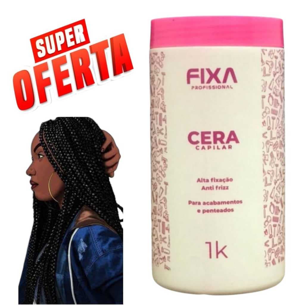 cera Modeladora Tranças Incolor Cabelo Box Braid Baby Hair Nagô Boxeadora Baby Hair pote de 01kg
