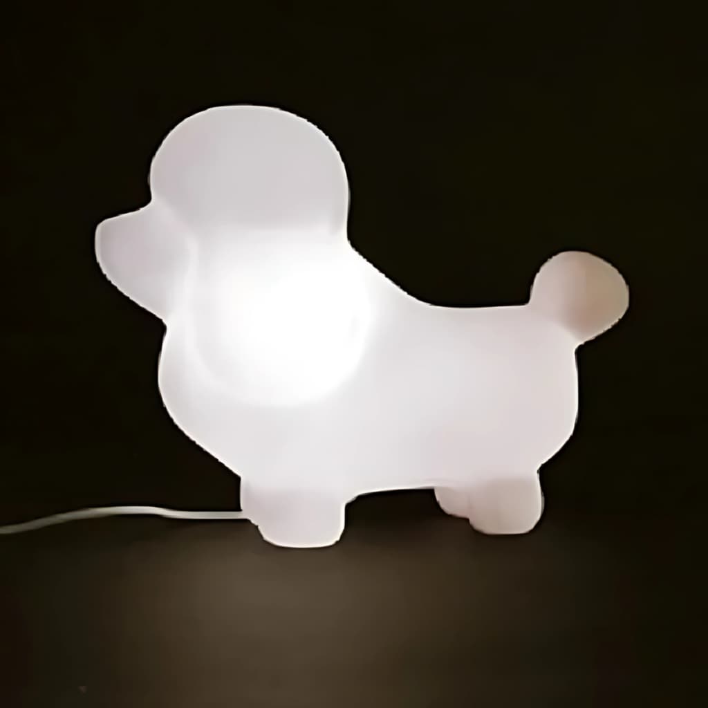 Luminária Cachorro Fofo Poodle Bivolt