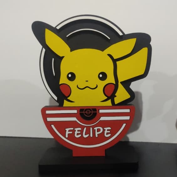 Pokémon Pikachu em MDF