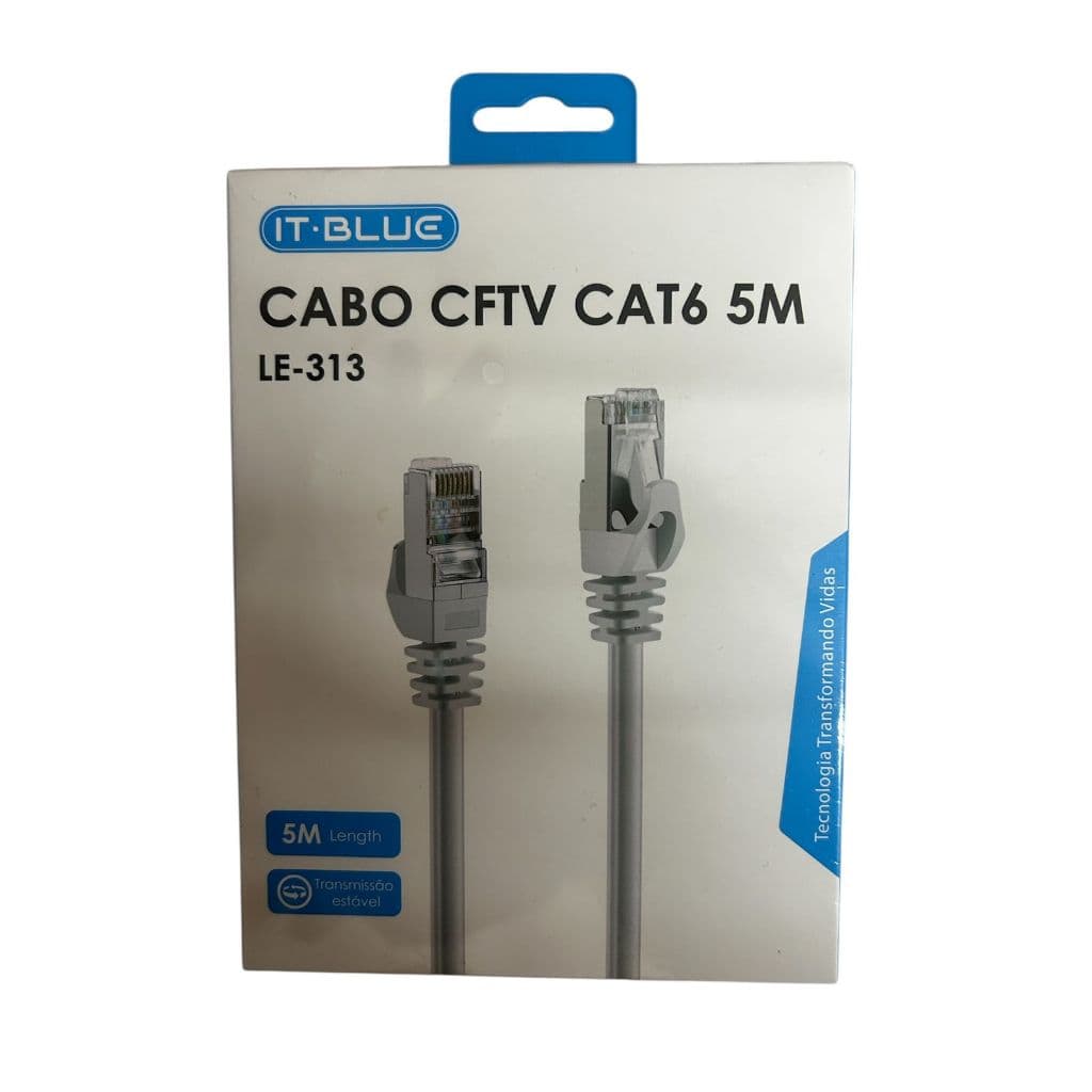 CABO RJ45 X RJ45 CFTV CAT6 5 METROS LE-313
