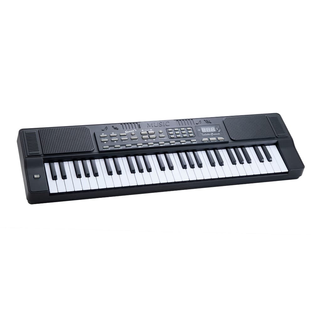 Teclado Piano Musical Queen´s 54 Teclas para Iniciantes Alto Falantes Microfone