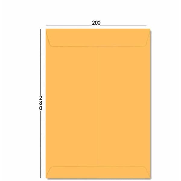Envelope Saco 200x280 Kraft Ouro com 100 Unidades