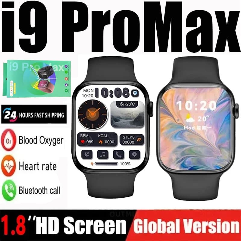 2026 Novo i9 promax Relógio à prova d'água inteligenteBluetooth Call Heart Rate Smartwatch