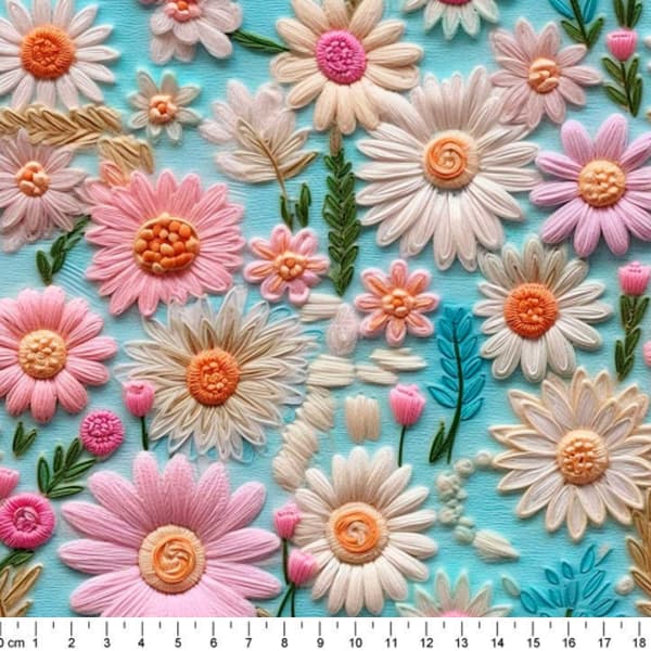 Tecido Tricoline Digital Floral Barrado Gatinho Cidade Bolsa Artesanato Costura DIY (0,50x1,50)
