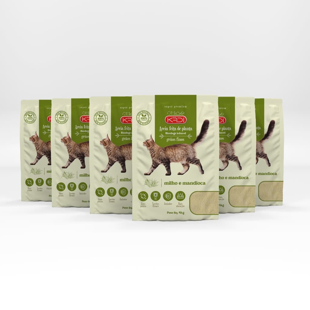 24kg HIGIÊNICA BIODEGRADÁVEL KADI PARA GATOS GRÃOS FINOS