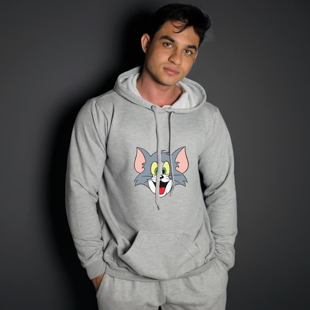 Blusa Blusão Moletom Canguru Tom e Jerry Unisex Masculino e Feminino 60% Algodão Compre de Quem Fabrica C/ Qualidade