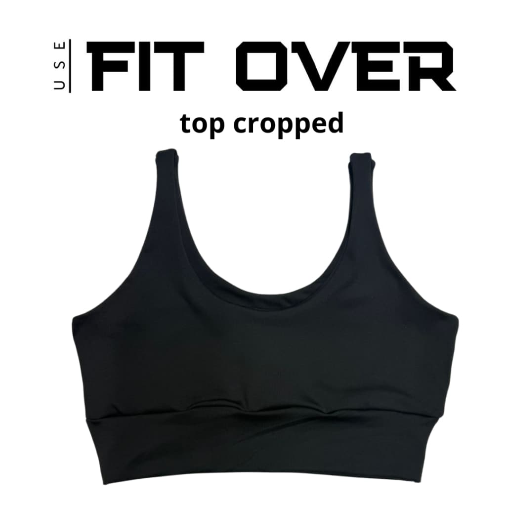 top cropped sustentação duplo zero transparência academia básico uv50+
