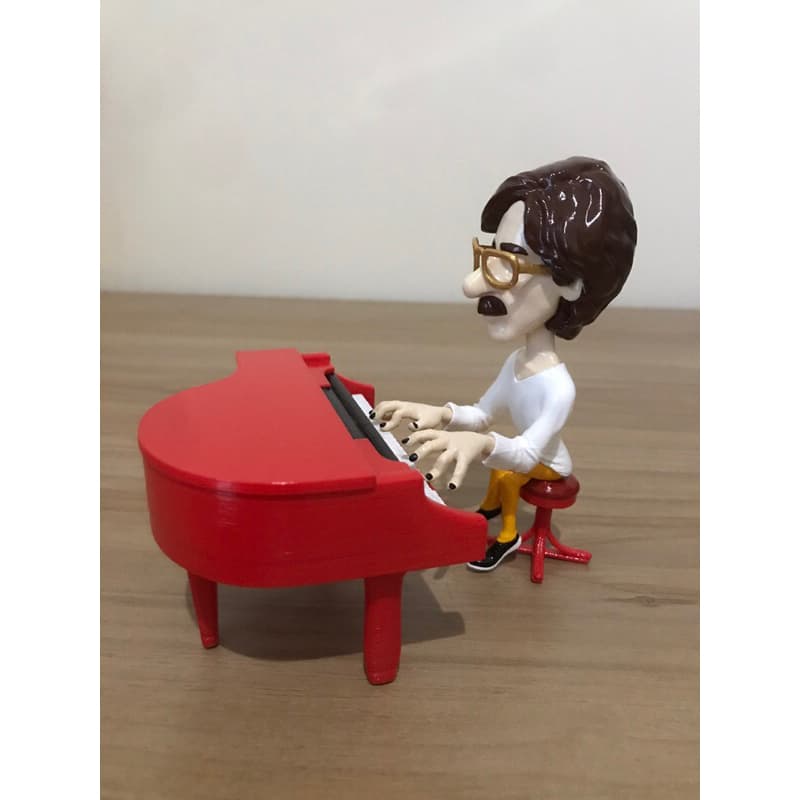 Boneco Colecionavel Cartoon ROCK IN ROLL CHARLY GARCIA Figura Decorativa Action Figure Impressao 3D