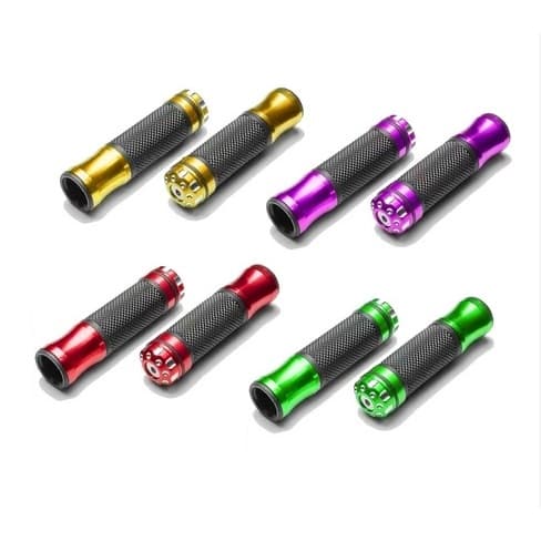 Par Manopla Moto Esportiva Alumínio Antiderrapante Universal Cores Variadas