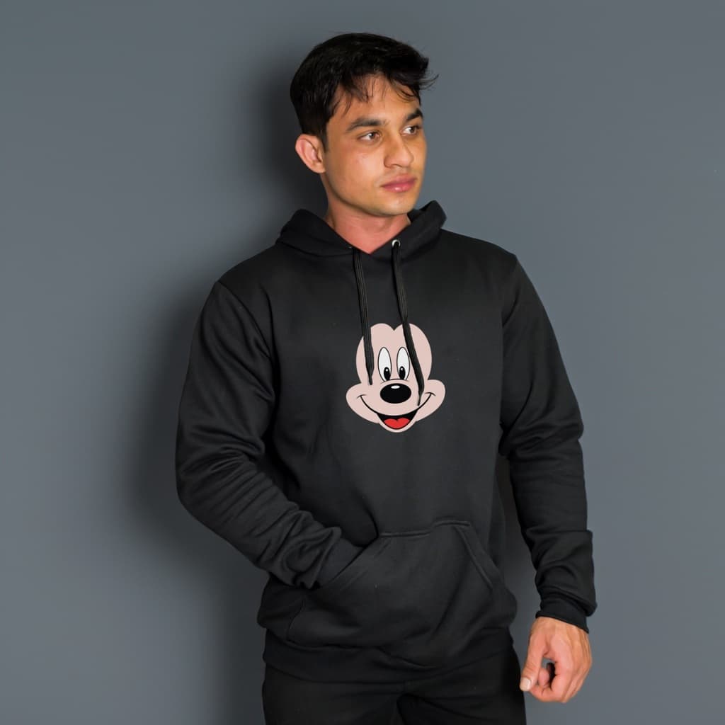 Blusa Blusão Moletom Canguru Mickey Unisex Masculino e Feminino 60% Algodão Compre de Quem Fabrica C/ Qualidade