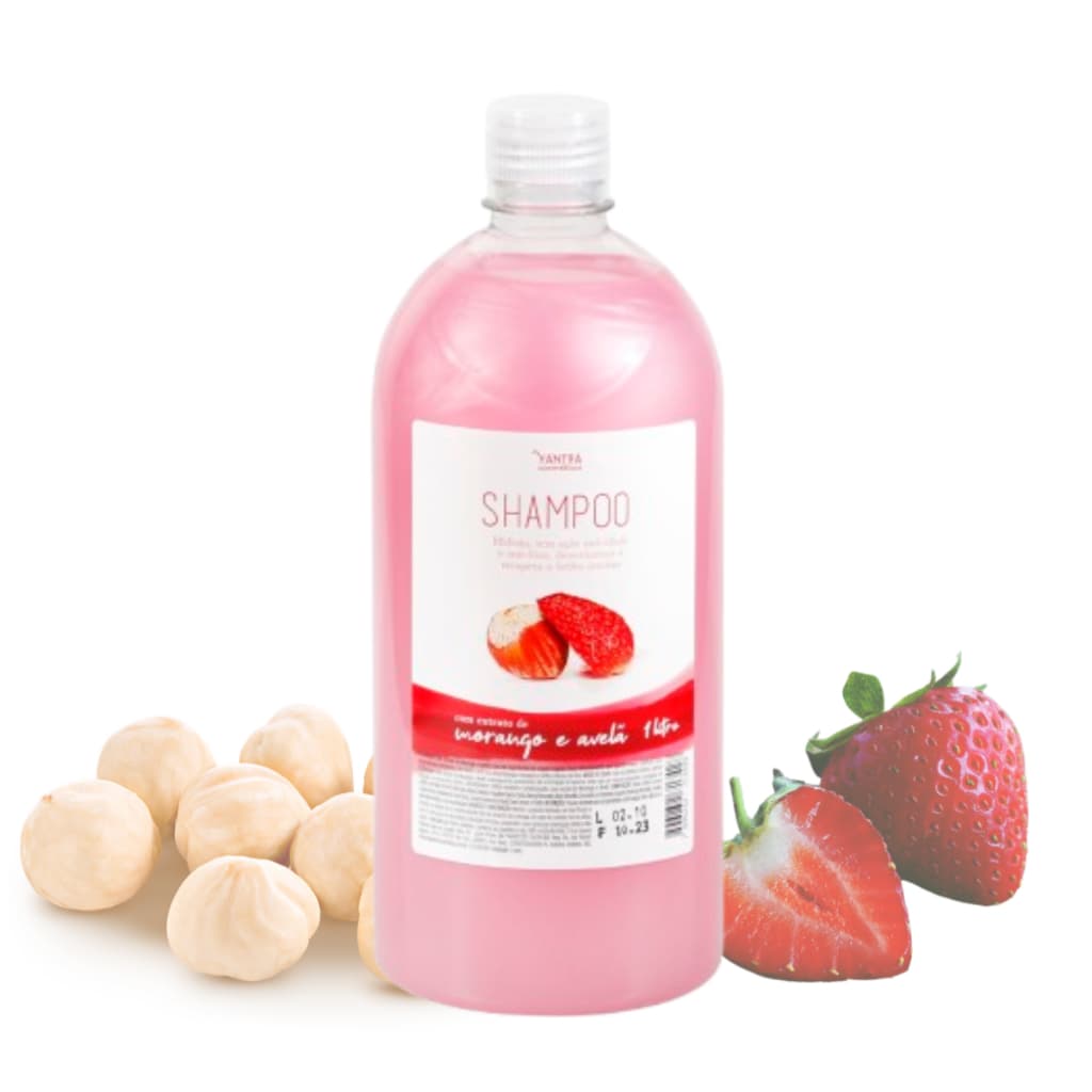 SHAMPOO MORANGO e AVELÃ - YANTRA COSMÉTICOS - 1 LITRO -