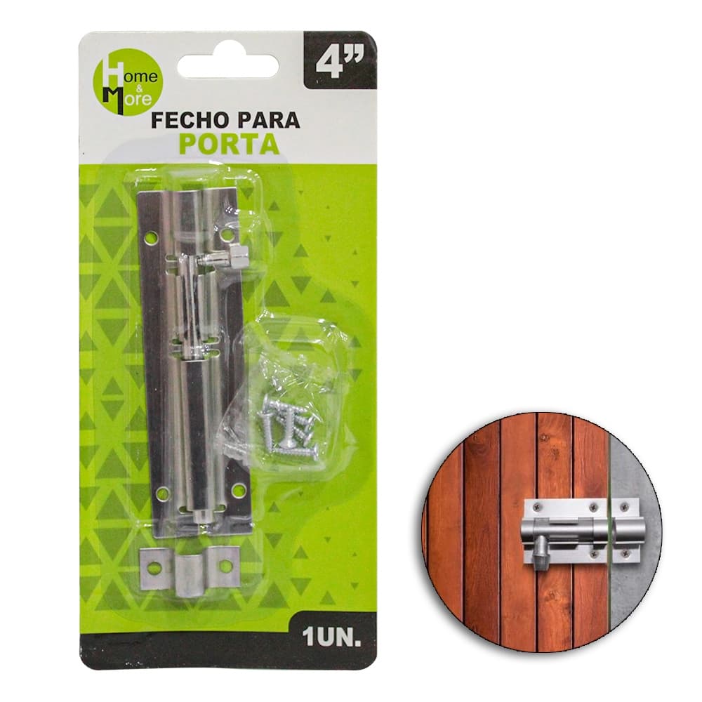 Fecho Trinco de Aço Inox com Parafusos – Trava Porta Janela Baú Grade Portão