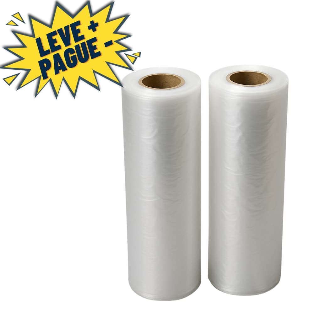 Kit com 2 Bobinas Plásticas Picotadas c/ 100 sacos cada - Sacos Plásticos Mercado Freezer Vários tamanhos