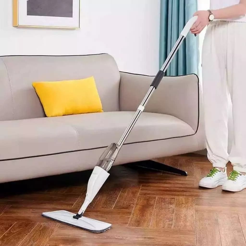 Esfregão Mop Spray C/Reservatório Rodo Mágico com Microfibra Passar Pano na Casa Piso Laminado