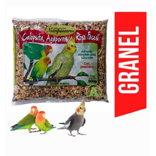 Granel Mistura Para Calopsita, Agapornis e Rose Faces Nutripassaros Com Mel
